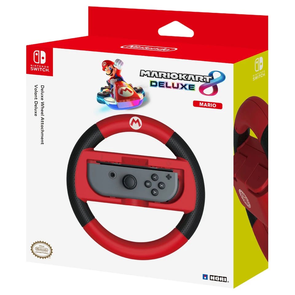 No Brand Nintendo Switch Hori MK8 Deluxe Racing Wheel Mario - Rood 3 No Brand Nintendo Switch Hori MK8 Deluxe Racing Wheel Mario - Rood