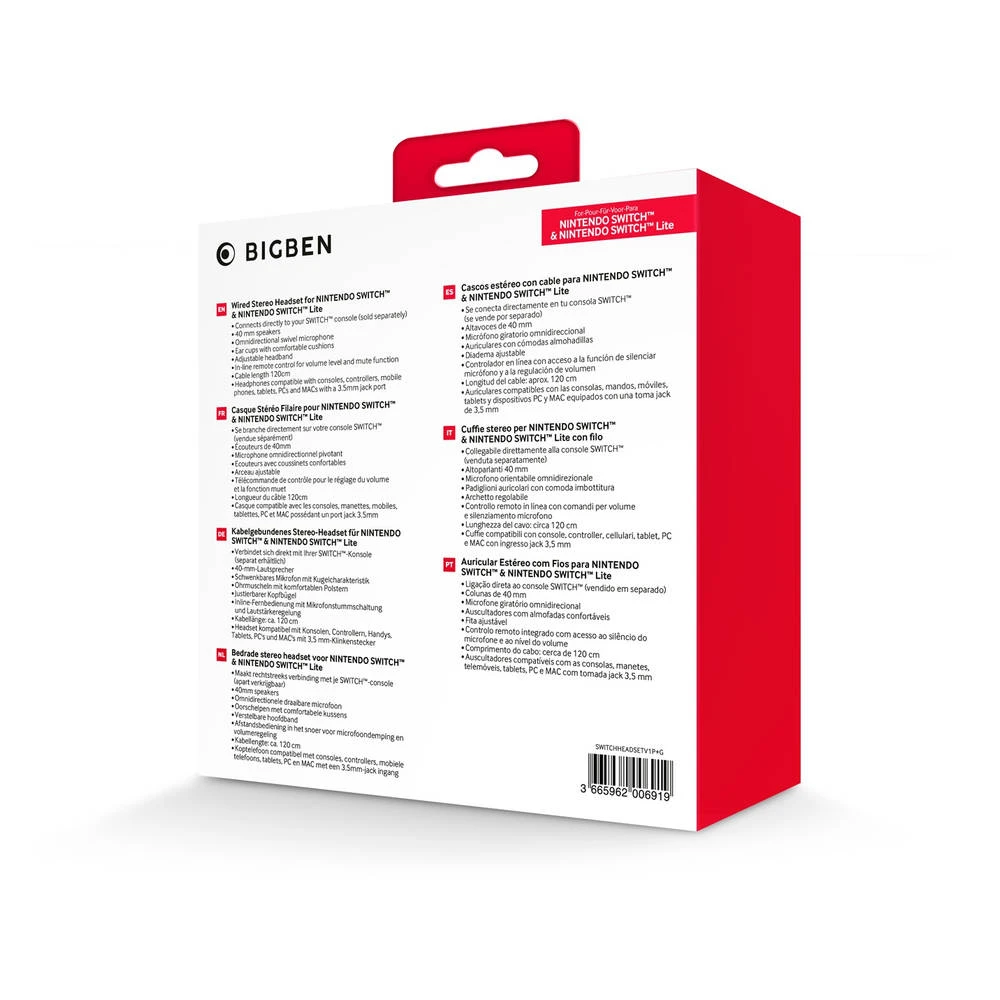 Bigben Nintendo Switch Gaming Headset - Paars/groen 6 Bigben Nintendo Switch Gaming Headset - Paars/groen - Afbeelding 4