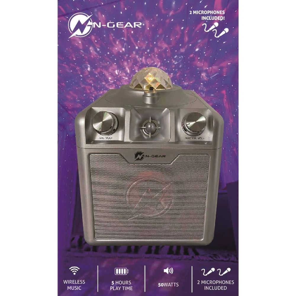 No Brand N-Gear Disco Star 710 Silver Speaker 4 No Brand N-Gear Disco Star 710 Silver Speaker - Afbeelding 2